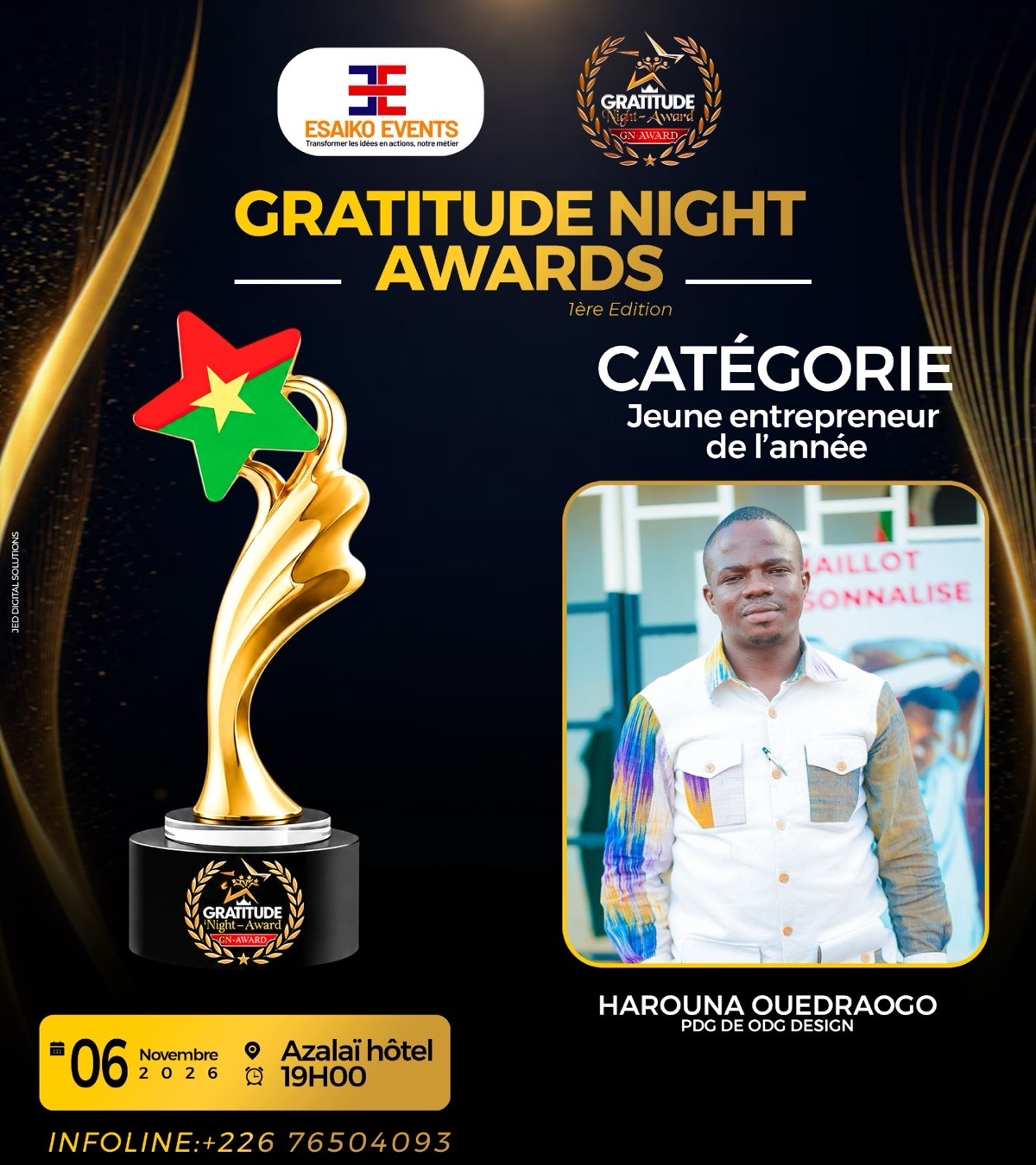 HAROUNA OUEDRAOGO / PDG DE ODG DESIGN