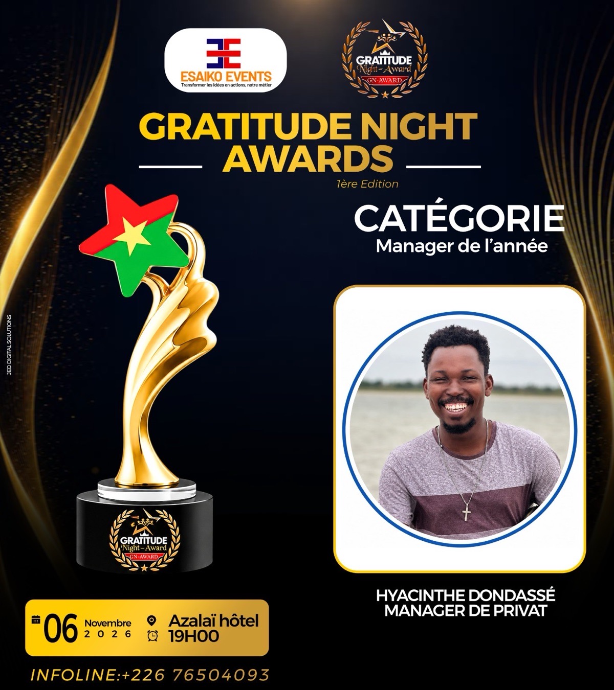 HYACINTHE DONDASSE MANAGER DE PRIVAT