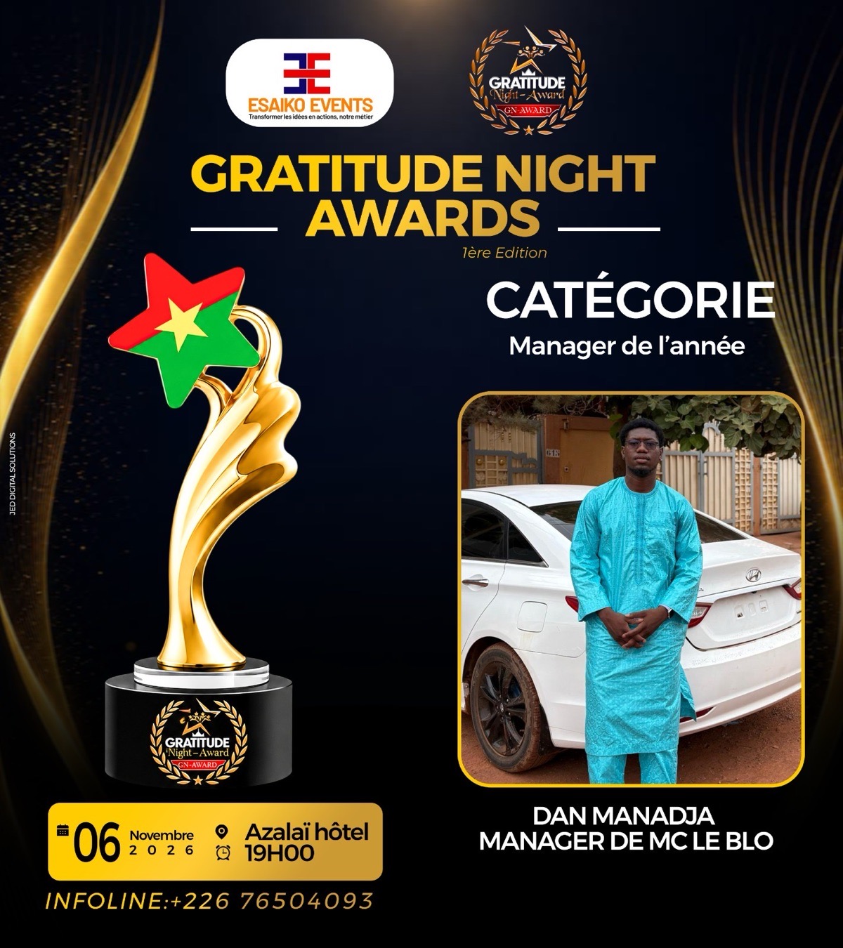 DAN MANADJA MANAGER DE MC LE BLO