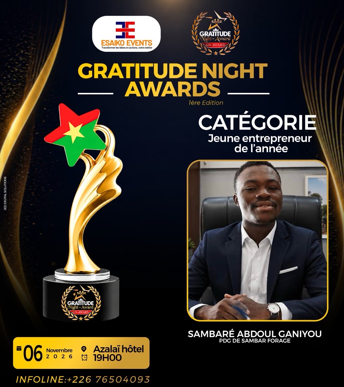SAMBARE ABDOUL GANIYOU/ PDG DE SAMBAR FORAGE